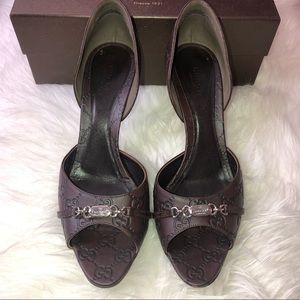 👠 GUCCI Guccissima Soft Chocolate Heels 41 11
